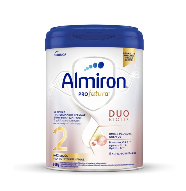 Nutricia Almiron Profutura 2 Duo Biotik Γάλα 2ης Βρεφικής Ηλικίας 6-12m 800gr