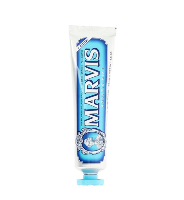 Marvis Aquatic Mint Toothpaste Οδοντόκρεμα Κατά της Πλάκας και της Τερηδόνας με Γεύση Μέντα 85ml
