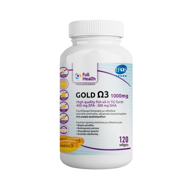 Full Health Gold Ω3 1000mg Ιχθυέλαιο 120 Μαλακές Κάψουλες Full Health Gold Ω3 1000mg Ιχθυέλαιο 120 Μαλακές Κάψουλες