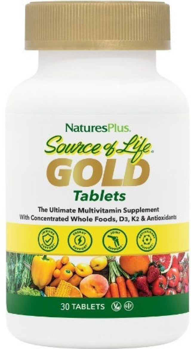 Natures Plus Source Of Life Gold Πολυβιταμίνες 30 Ταμπλέτες Natures Plus Source Of Life Gold Πολυβιταμίνες 30 Ταμπλέτες