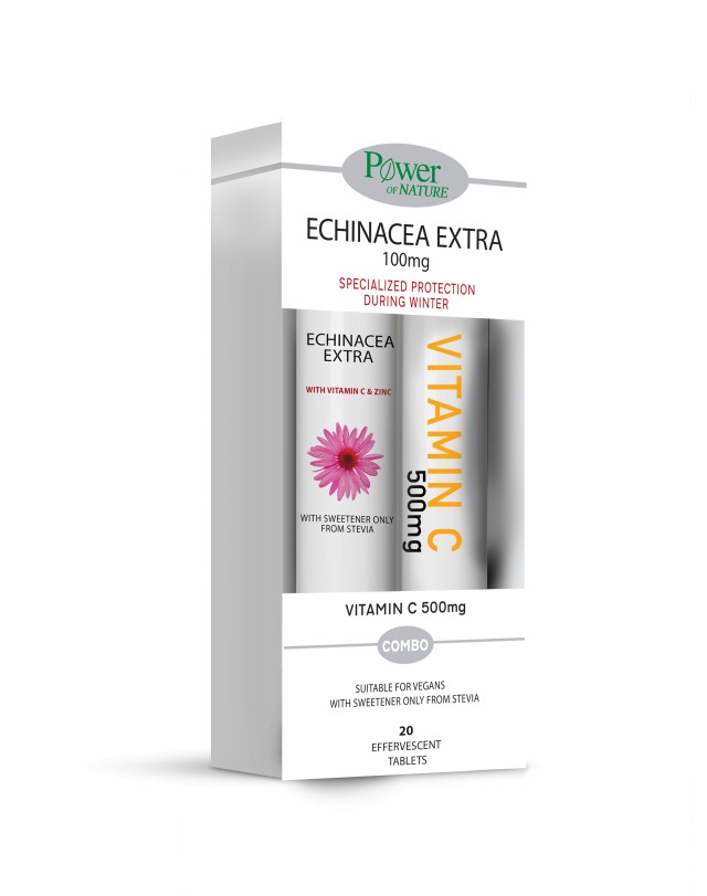 Power Of Nature PROMO Ultra Echinacea & Ultra Vitamin C 500mg 20+20 Αν …