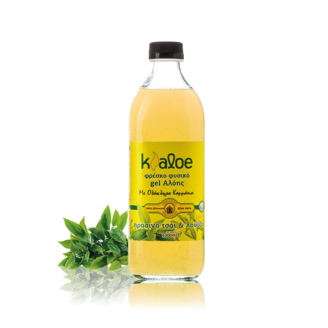 Kaloe Aloe Vera Gel Πράσινο Τσάι με Λουϊζα με Stevia 1000ml