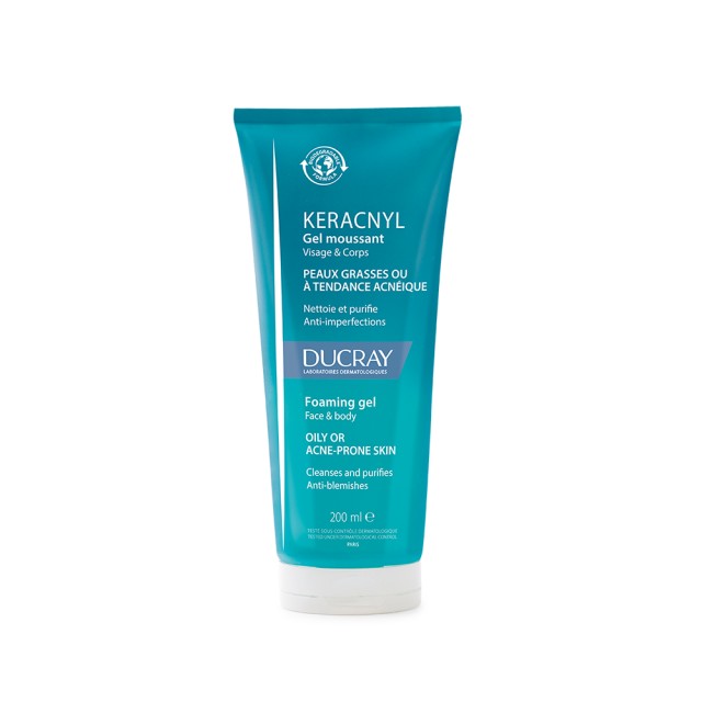 Ducray Keracnyl Foaming Gel Face & Body Αφρίζον Τζελ Καθαρισμού Προσώπ …