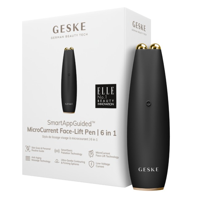 Geske 6 in 1 Micro Current Face Lift Pen Gray Συσκευή για Αναζωογόνηση & Σύσφιξη Προσώπου 1 Τεμάχιο
