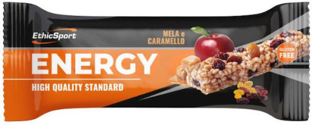 EthicSport Energy Bar Apple & Caramel με 27gr Υδατάνθρακα & 1.3gr Πρωτ …