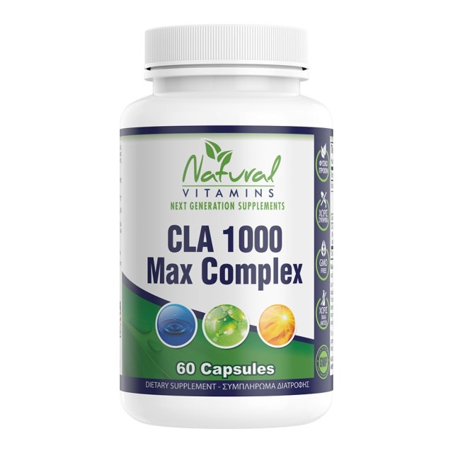 Natural Vitamins CLA 1000 Max Complex για τον Μεταβολισμό με Ωμέγα 3 Λ …