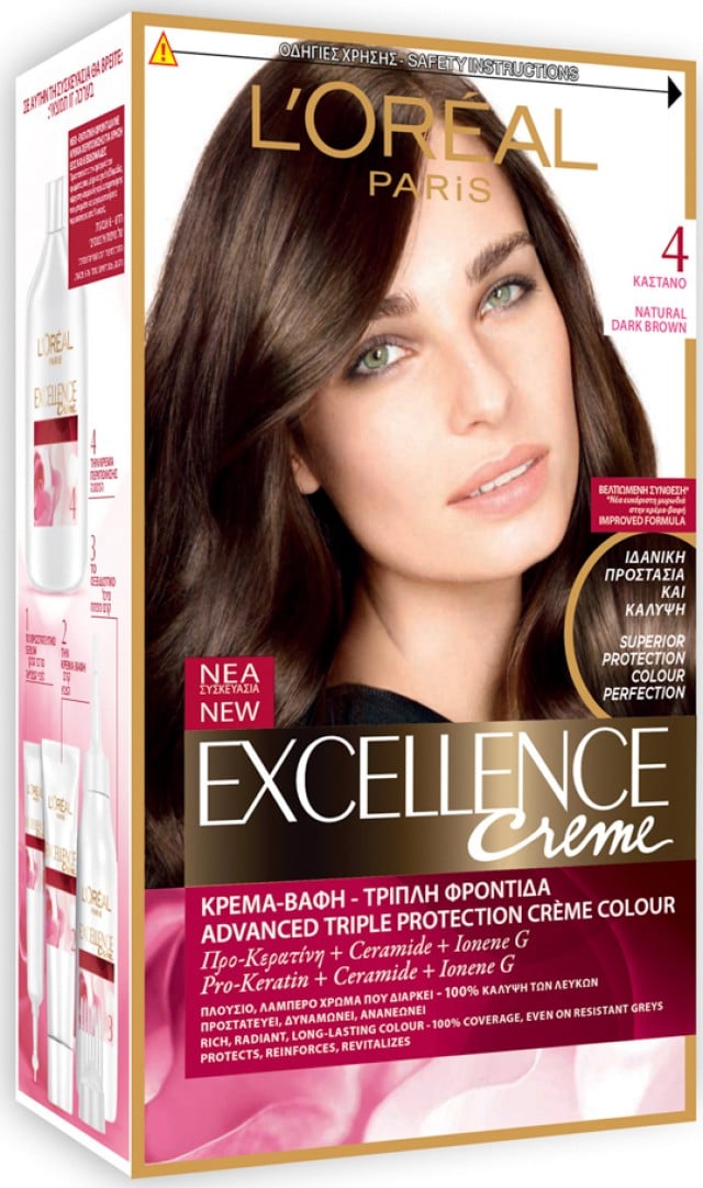 LOreal Paris Excellence Creme No 4.0 Καστανό 48ml LOreal Paris Excellence Creme No 4.0 Καστανό 48ml