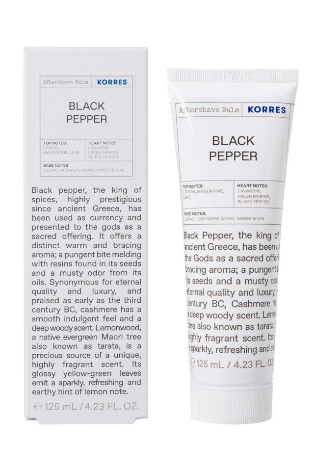 Korres Black Pepper Aftershave Ενυδατικό Γαλάκτωμα Για Μετά Το Ξύρισμα …