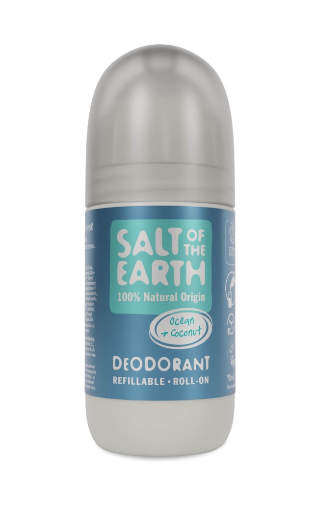 Salt of the Earth Vegan Refillable Roll on Ocean & Coconut Αποσμητικό …