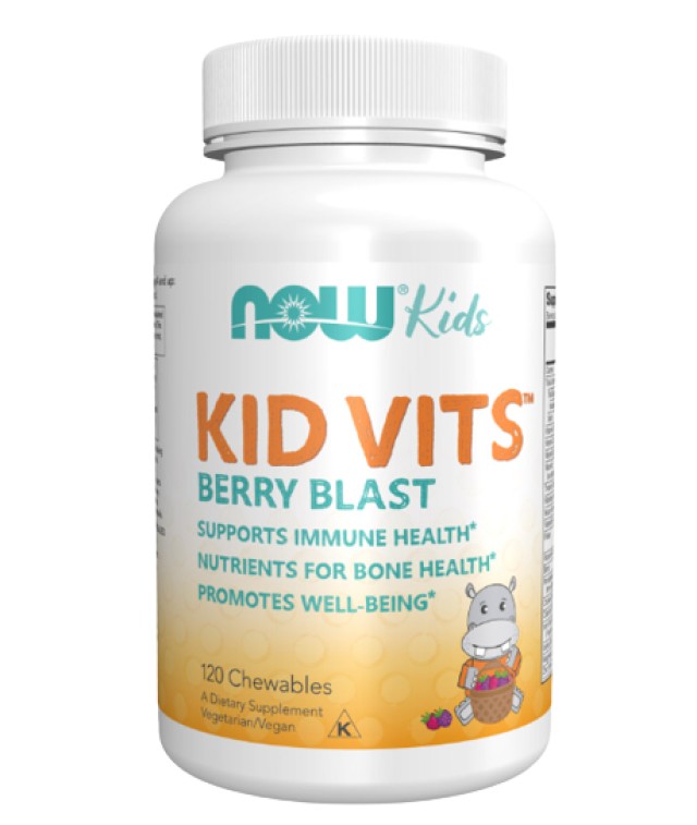 Now Foods Kid Vits Berry Blast Multi Vitamin Vegetarian Συμπλήρωμα Διατροφής Πολυβιταμινών Για Παιδιά 120 Μασώμενες Ταμπλέτες