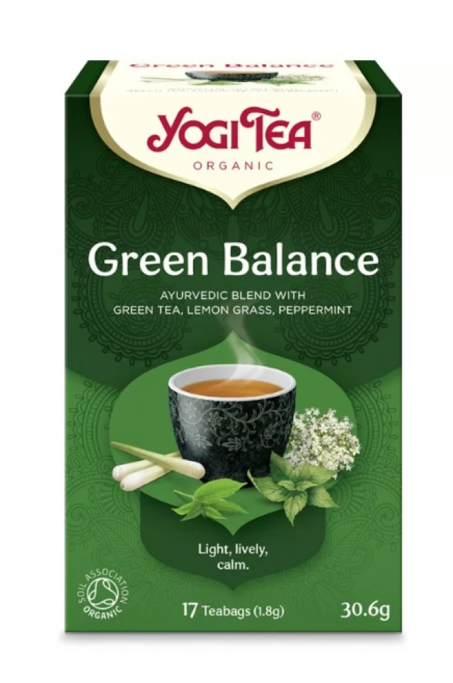 Yogi Tea Green Balance Πράσινο Τσάι 17 Φακελάκια x 1,8gr [30,6gr]