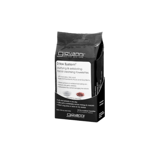 Giovanni D:tox System Facial Cleansing Towelettes Μαντηλάκια Καθαρισμο … Giovanni D:tox System Facial Cleansing Towelettes Μαντηλάκια Καθαρισμο …