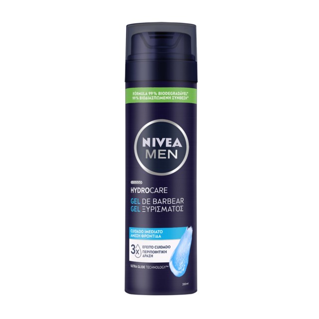 Nivea Men Hydrocare Gel Ξυρίσματος για Άμεση Φροντίδα, 200ml