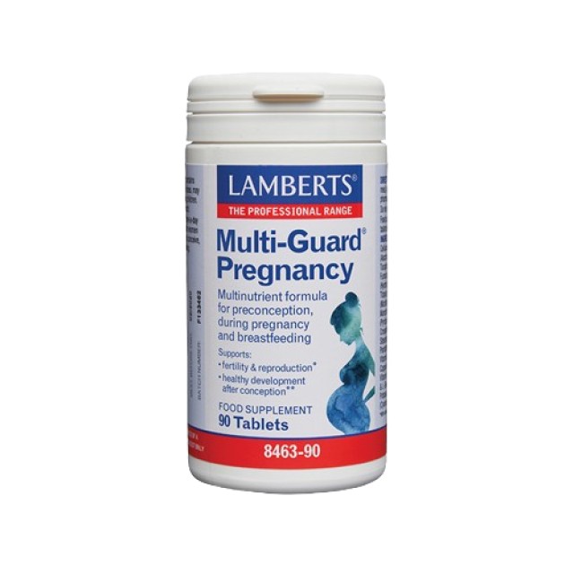 Lamberts Multi Guard Pregnancy Πολυβιταμινούχος Φόρμουλα για Γυναίκες σε Αναπαραγωγική Ηλικία 90 Ταμπλέτες