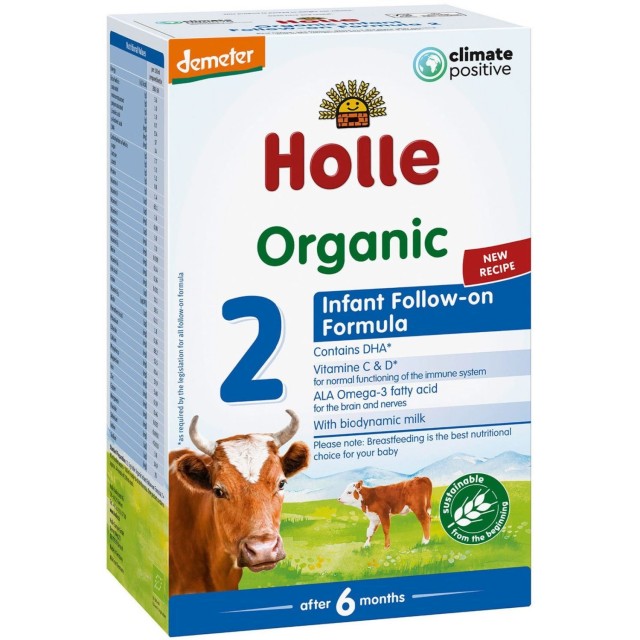 Holle Organic No2 Follow on Milk Βιολογικό Αγελαδινό Γάλα από τον 6ο Μ …