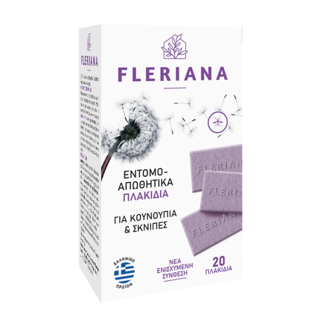 Power Health Fleriana Εντομοαπωθητικά Πλακίδια με Γερανιόλη 20 Τεμάχια