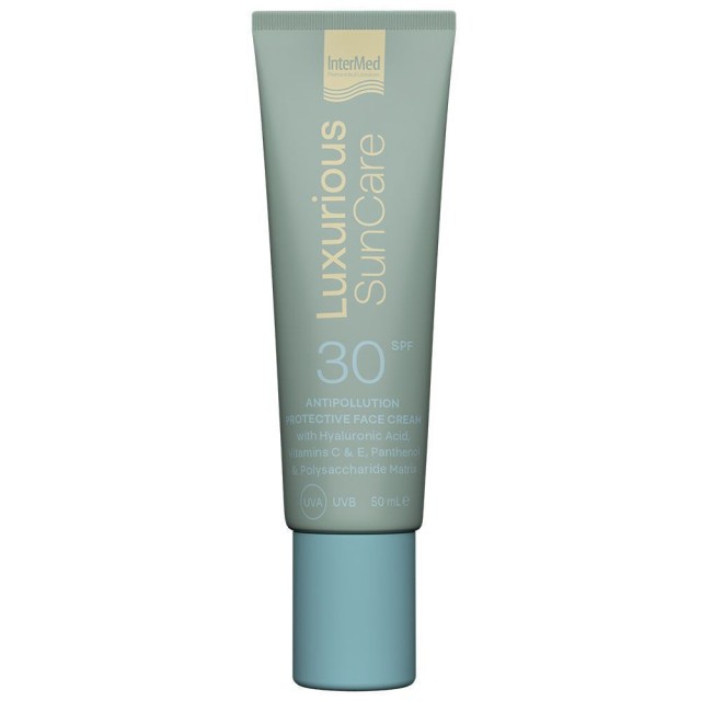 Intermed Luxurious Sun Care Anti Pollution Protective Face Cream SPF30 Αντηλιακή Κρέμα Προσώπου 50ml