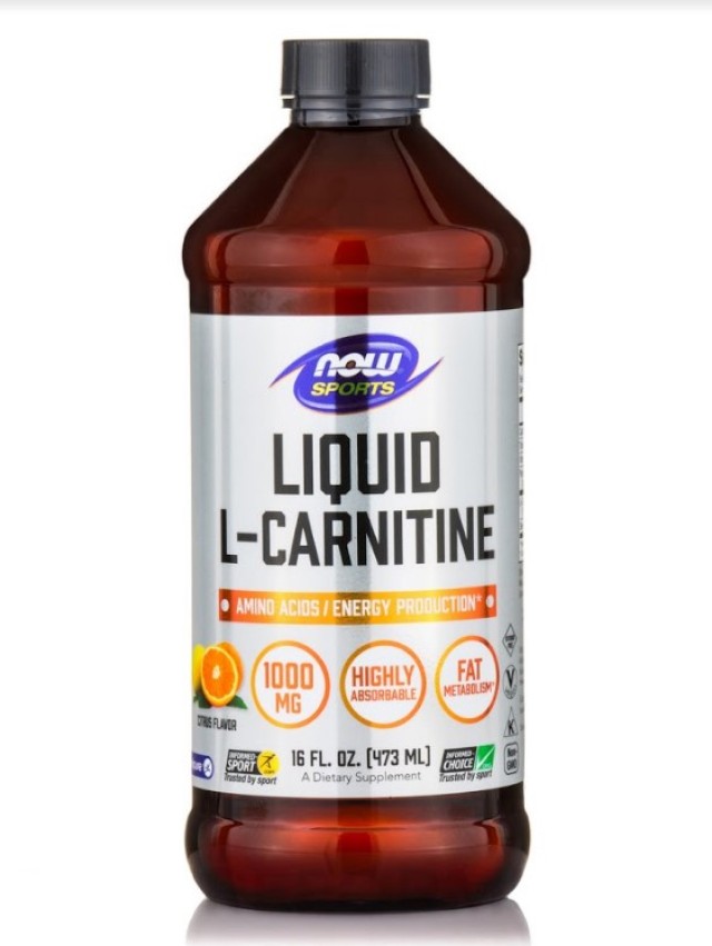 Now Foods L-Carnitine Liquid 1000mg Citrus Συμπλήρωμα Διατροφής με Καρνιτίνη για τον Μεταβολισμό με Γεύση Κίτρο 473ml