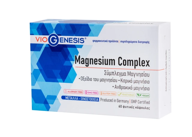 VioGenesis Magnesium Complex Formula with Magnesium 60 Vegetable Capsules