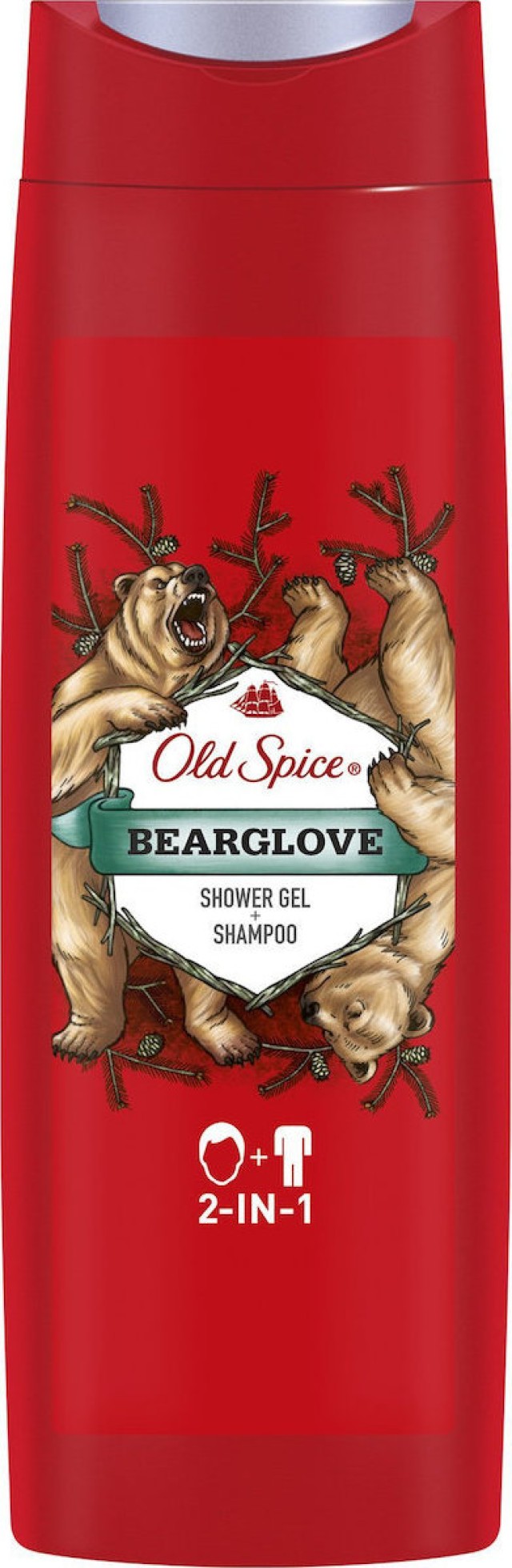 Old Spice Bearglove Shower Gel & Shampoo 2 in 1 Ανδρικό Αφρόλουτρο και Σαμπουάν 400ml