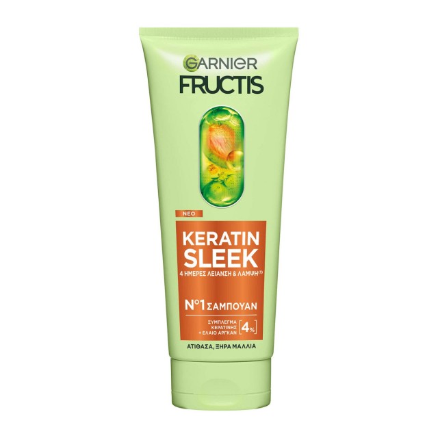 Garnier Fructis Keratin Sleek Σαμπουάν με Κερατίνη για Ξηρά & Ατίθασα … Garnier Fructis Keratin Sleek Σαμπουάν με Κερατίνη για Ξηρά & Ατίθασα …