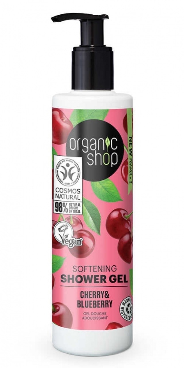 Natura Siberica Organic Shop Softening Shower Gel Cherry and Blueberry …