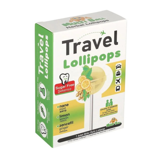 Multiball Travel Lollipops Γλειφιτζούρια Ναυτίας Sugar Free, 7 Τεμάχια Multiball Travel Lollipops Γλειφιτζούρια Ναυτίας Sugar Free, 7 Τεμάχια