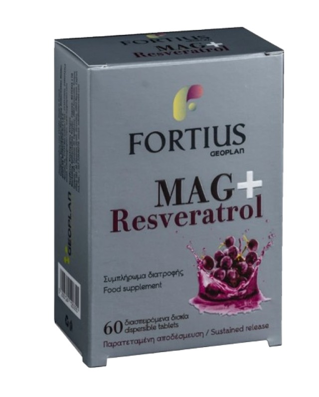 Geoplan Nutraceuticals Fortius Mag & Resveratrol 200mg Συμπλήρωμα Μαγν …