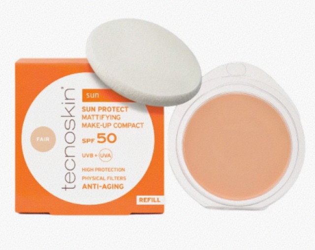 Tecnoskin Sun Protect Mattifying SPF50 Refill Αντηλιακό Compact Make U &hellip;