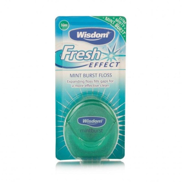 Wisdom Mint Brust Expanding Floss Οδοντικό Νήμα 30m Wisdom Mint Brust Expanding Floss Οδοντικό Νήμα 30m