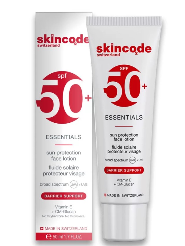 Skincode Essentials Sun Protection Face Lotion SPF50+ Λεπτόρρευστη Αντηλιακή Κρέμα, Ματ Αποτέλεσμα 50ml