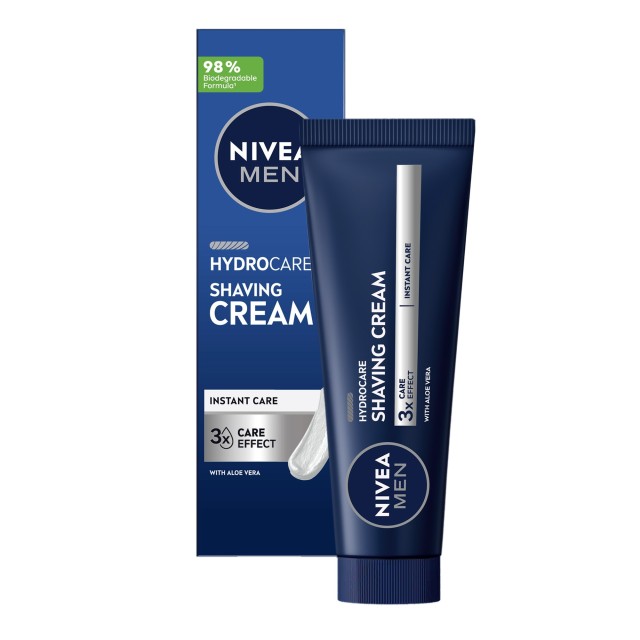 Nivea Men Hydrocare Shaving Cream Ανδρική Κρέμα Ξυρίσματος 100ml