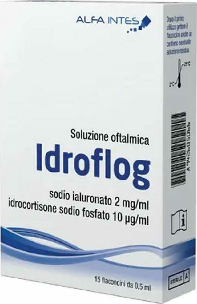 IdroFlog  Οφθαλμικές Σταγόνες με Υαλουρονικό Οξύ για την Ξηροφθαλμία 15 Φιαλίδια x 0,5ml