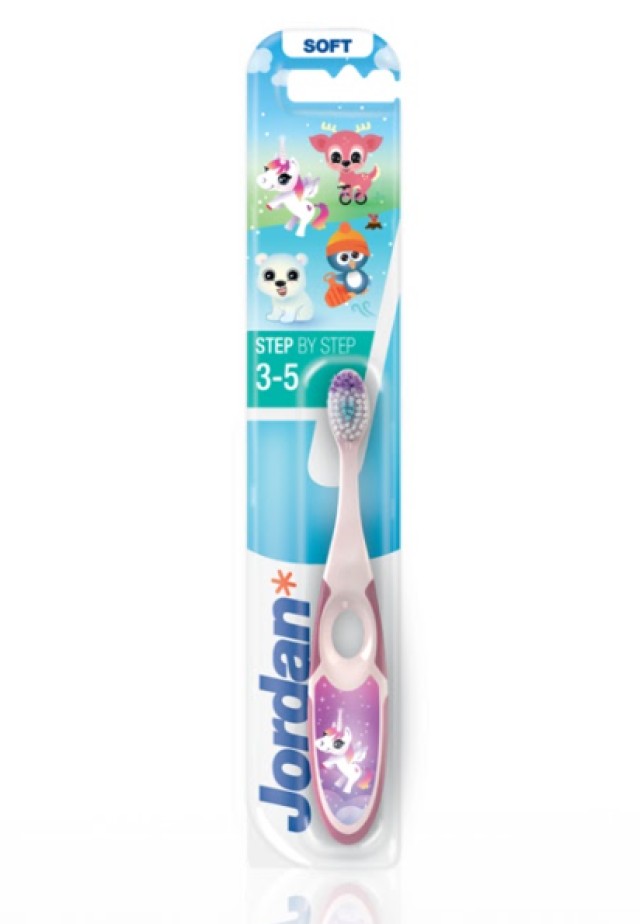 Jordan Kids Step 2 Soft Παιδική Οδοντόβουρτσα Μαλακή για 3-5 Ετών 1 Τεμάχιο
