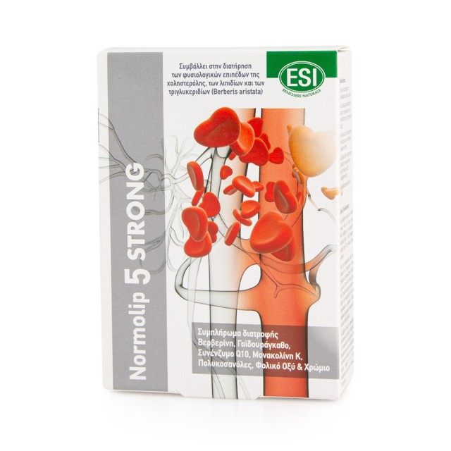 ESI Normolip 5 Strong Συμπλήρωμα για τη Χοληστερόλη - Λιπίδια - Τριγλυκερίδια 24 Δισκία