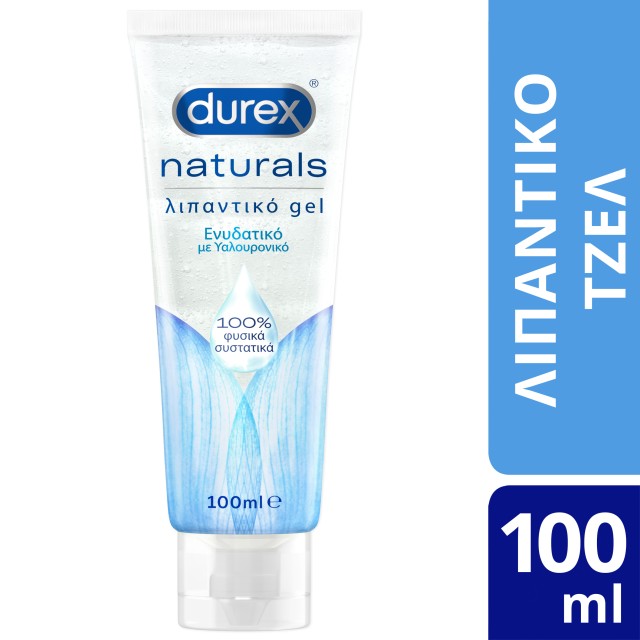 Durex Naturals Ενυδατικό Λιπαντικό Gel με 100% Φυσικά Συστατικά Και Υαλουρονικό Οξύ 100ml