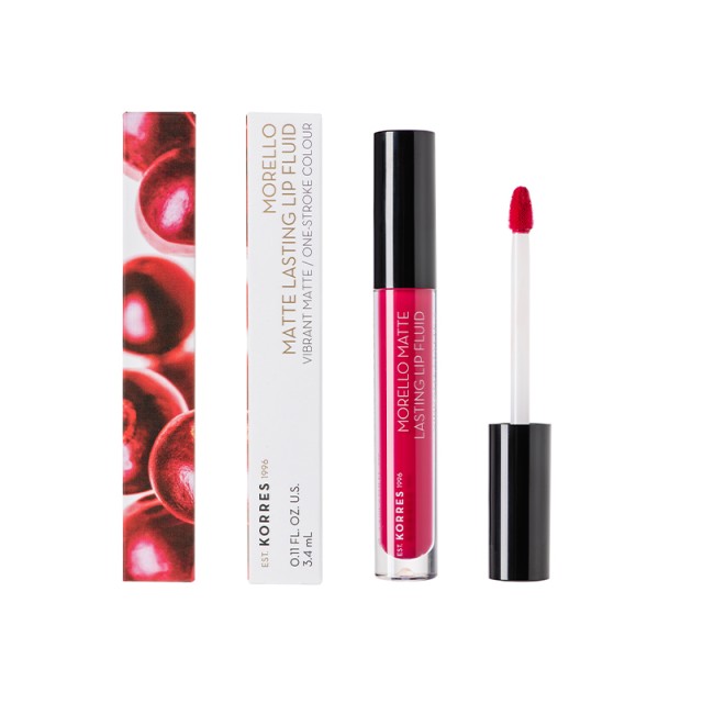 Korres Morello Υγρό Ματ Κραγιόν Matte Lasting Lip Fluid 29 Strawberry …