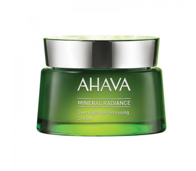 Ahava Mineral Radiance Overnight De-Stressing Cream Πλούσια Κρέμα Νυκτός Αποτοξίνωσης Προσώπου 50ml