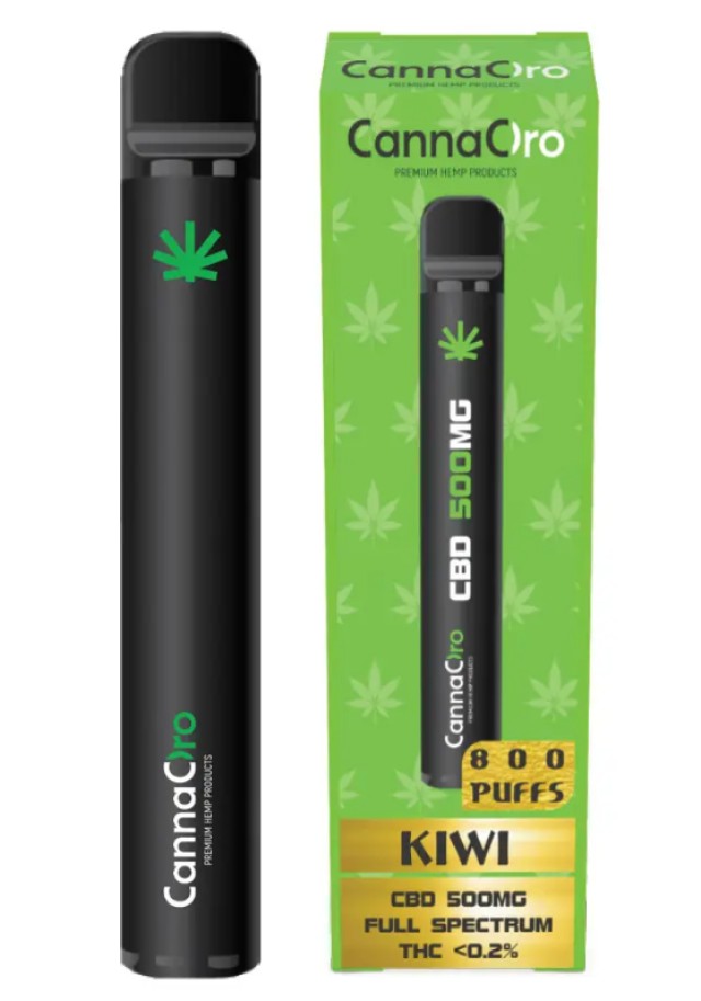 CannaOro CBD Vape 500mg Kiwi Συσκευή Ατμίσματος Προγεμισμένη με Υγρό Α …
