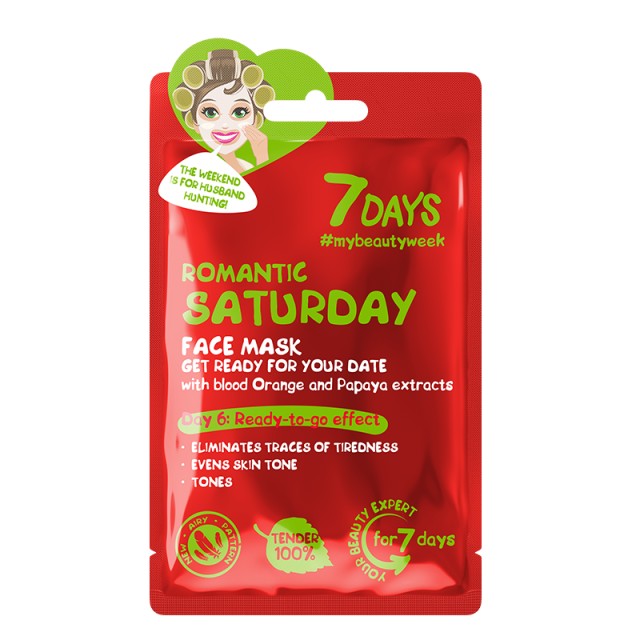 7Days Romantic Saturday Face Sheet Mask Μάσκα Προσώπου για Θαμπές … 7Days Romantic Saturday Face Sheet Mask Μάσκα Προσώπου για Θαμπές …