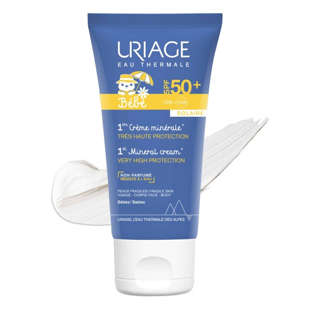 Uriage Bébé 1η Κρέμα Mineral SPF50+ Πολύ Υψηλή Προστασία για τα Βρέφη …