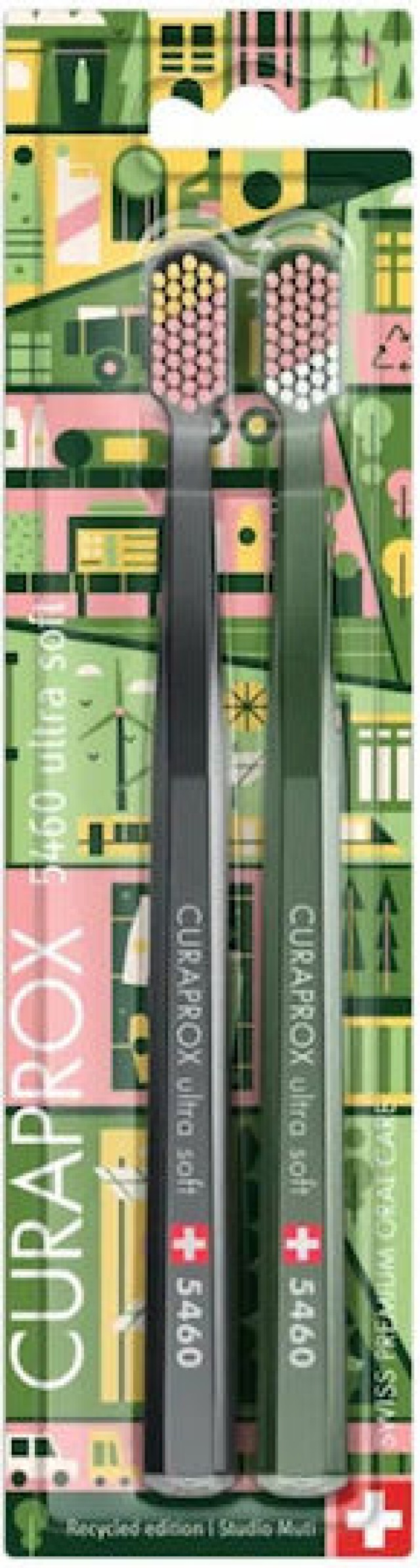 Curaprox CS 5460 Duo Recycled Edition Ultra Soft Οδοντόβουρτσα Ενηλίκω …