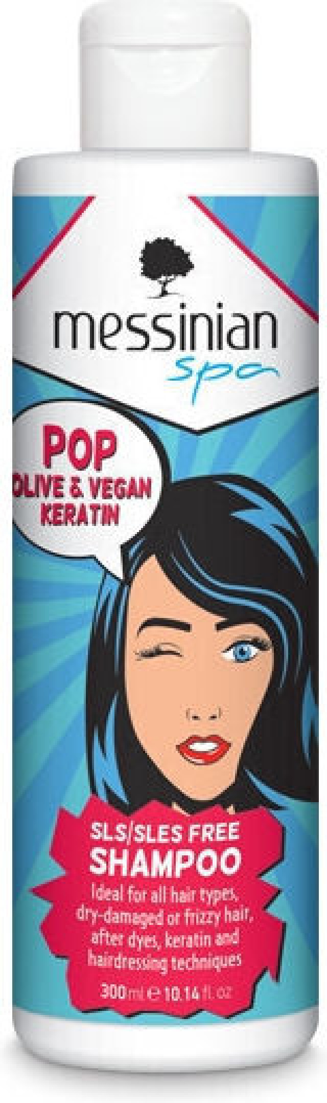 Messinian Spa Pop Olive & Vegan Keratin Σαμπουάν για Βαμμένα Μαλλιά 30 …