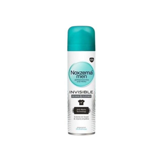 Noxzema Men Invisible Spray Ανδρικό Αποσμητικό 48ωρης Προστασίας 150ml