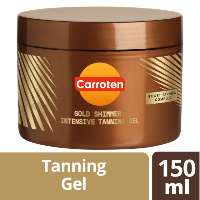 Carroten Gold Shimmer Intensive Tanning Ιριδίζον Gel με Πέρλες Λάμψης για Πολύ Έντονο Μαύρισμα 150ml