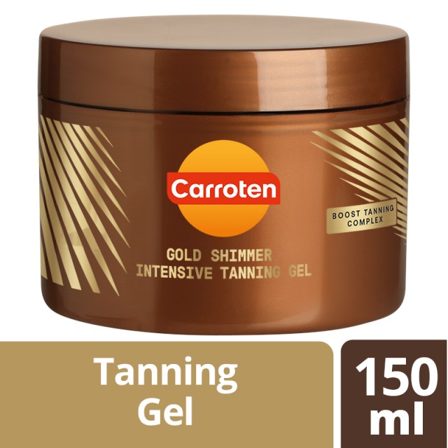Carroten Gold Shimmer Intensive Tanning Iridescent Gel with Shining Pearls for Very Intense Tanning 150ml