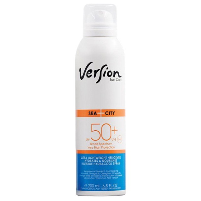 Version Sea+ City Invisible Hydracool SPF50+ Sunscreen Body Spray A …