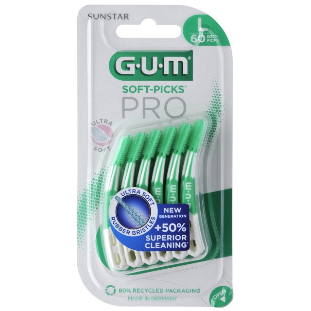 Gum Soft Picks Pro Ultra Soft Large Μεσοδόντια Βουρτσάκια Πράσινο 30 Τ …