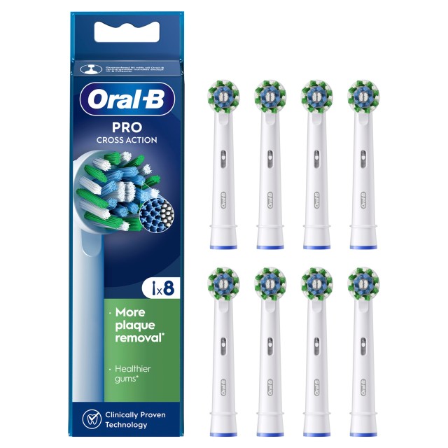 Oral B Pro Cross Action Ανταλλακτικές Κεφαλές Ηλεκτρικής Οδοντόβουρτσα &hellip;