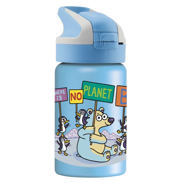 Laken Tritan No Planet Ισοθερμικό Παγούρι Γαλάζιο με Καλαμάκι Σιλικόνη …